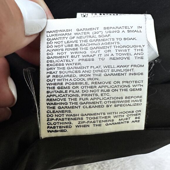 VDP Collection Women Black Stretch Below Knee Pencil Skirt SZ 8/44 Made in Italy - Picture 12 of 13